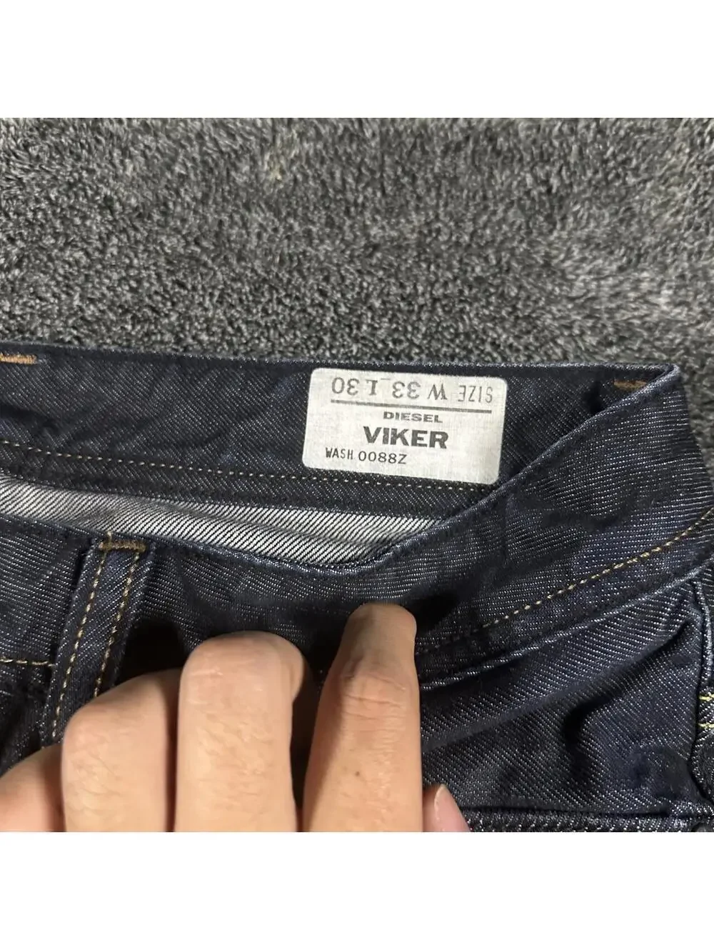 Y2K grunge rockstar archive diesel viker dark wash jeans - 33x29!